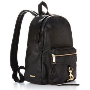 Rebecca minkoff black leather backpack